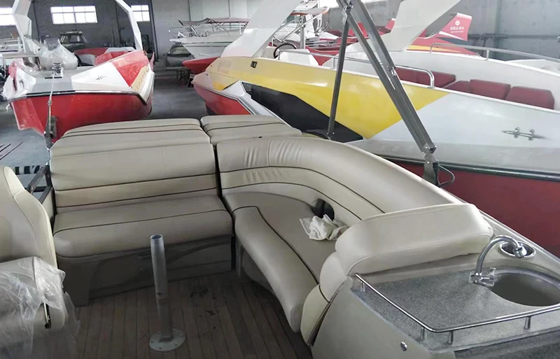 Fiberglass&aluminum Pontoon Boat